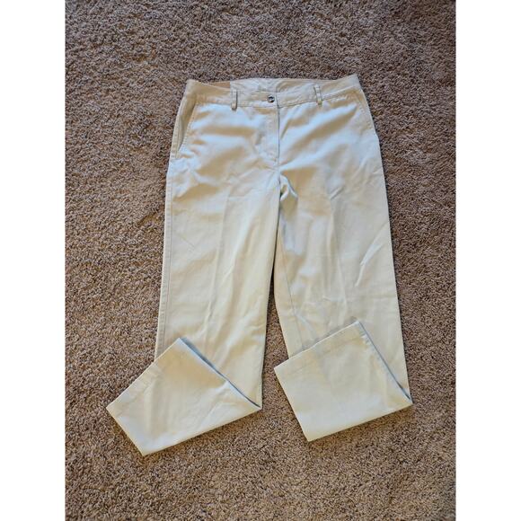 LL Bean Bayside favorite fit twill khaki chino pants straight 12 - Picture 1 of 9